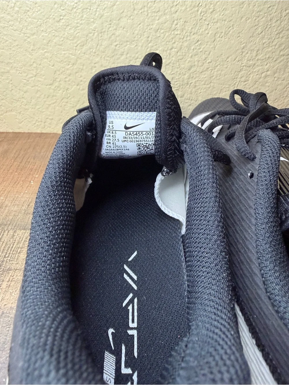 Nike Vapor Edge Speed 360 2 “Black White” - Size 9.5 Men.